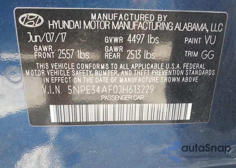 2018 Hyundai Sonata Sel z USA, uszkodzony, nr VIN 5NPE34AF0JH613229